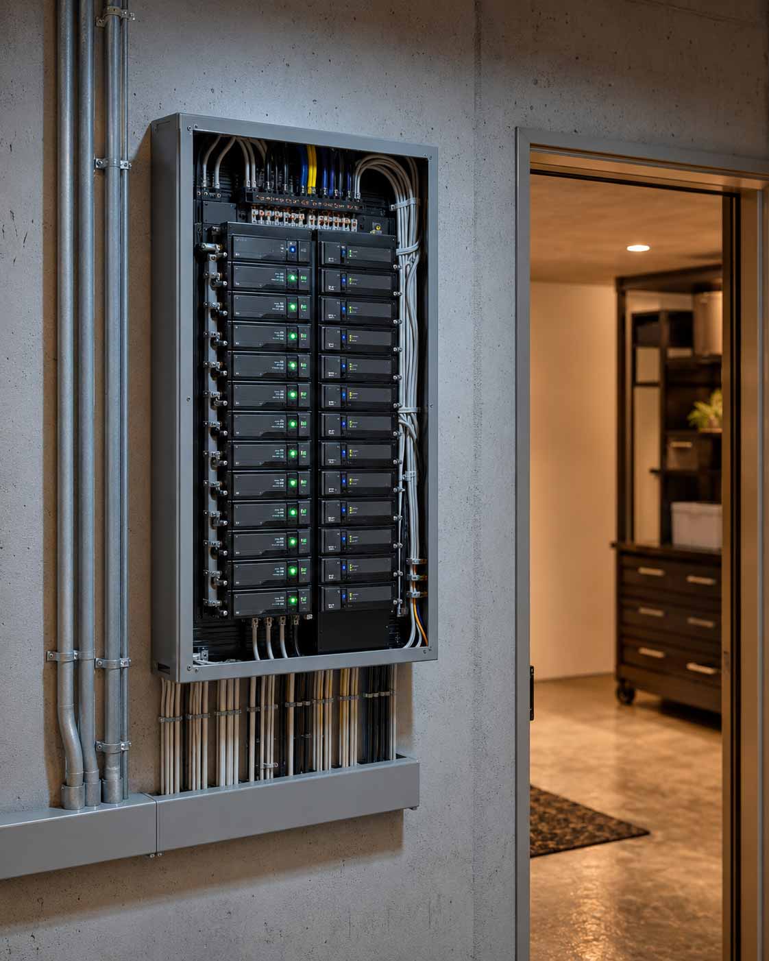 Wadden Electric project — Savant Power intelligent smart panel installation in Halifax luxury home